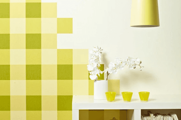 Készíts tapétával négyzetrácsos falat!