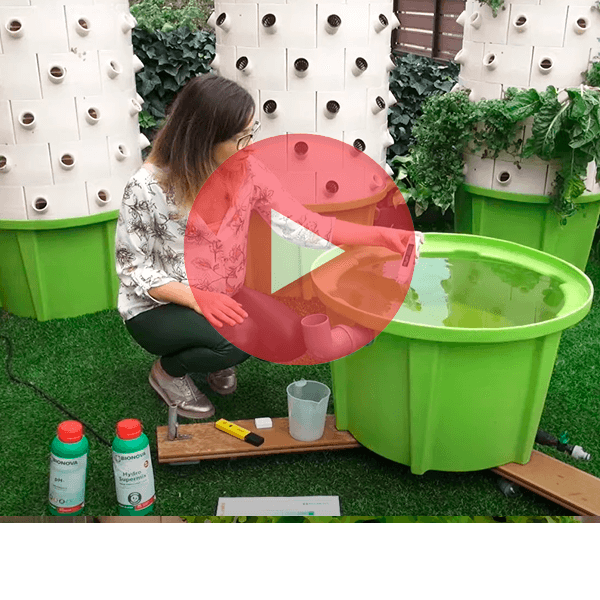 Tápoldat használata a hidropónikus berendezésben