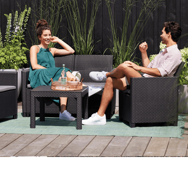 4 személyes bútorszett - időjárásálló anyagokból