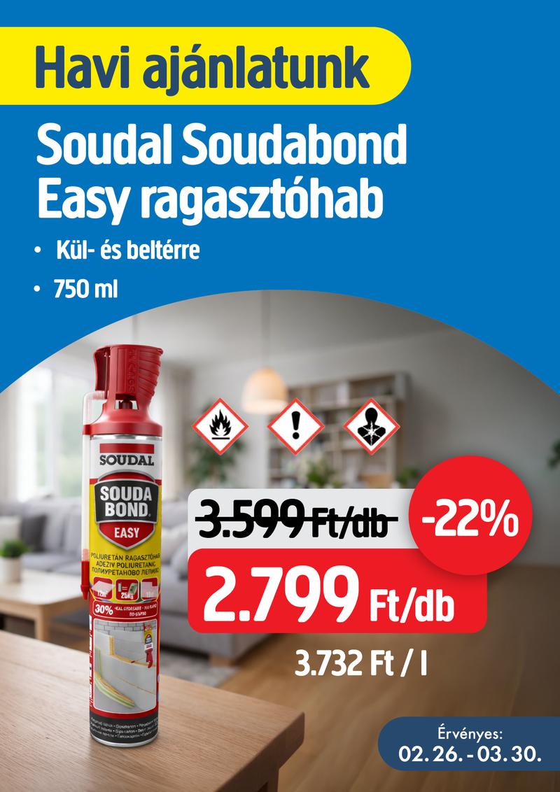 Soudal ragasztóhab