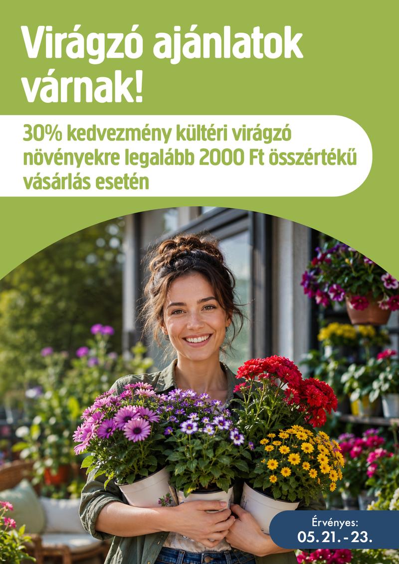-30% virágzó növényekre