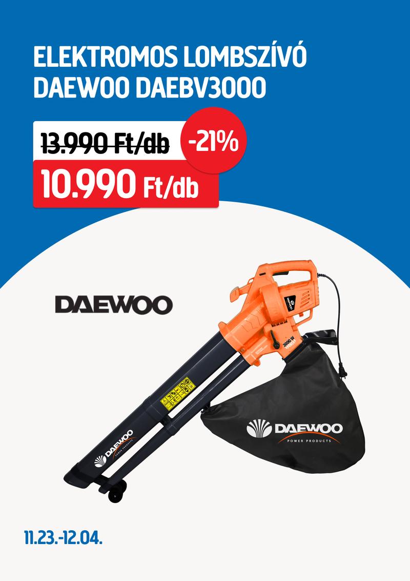 Elektromos lombszívó Daewoo - TV ajánlatunk