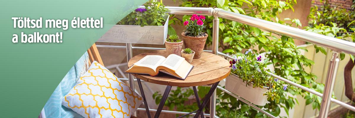 Élettel teli balkon