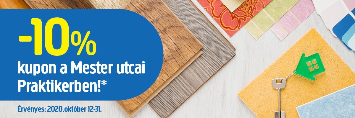 10% kuponakció a Budapest Mester utcai Praktikerben